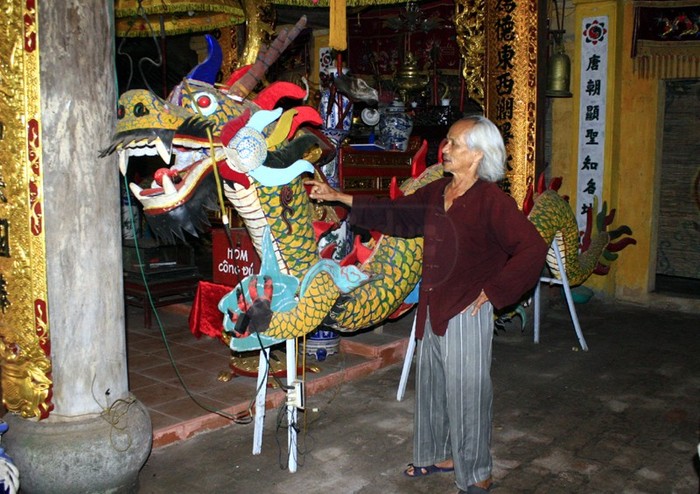 Cụ từ Nguyễn Văn Đoán là người duy nhất trông coi đình làng Đa Chất